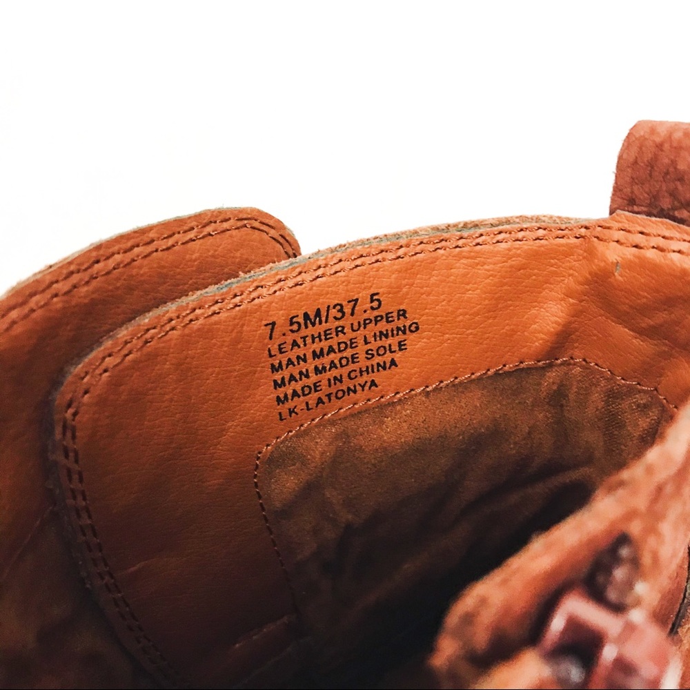 Lucky Brand Latonya Belted Bootie in Russet Nubuck | Size 7.5 - Picture 12 of 13